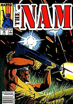 Front cover of The 'Nam #28, published by Marvel Comics, mint condition ungraded collectible comic book, published in 1989.