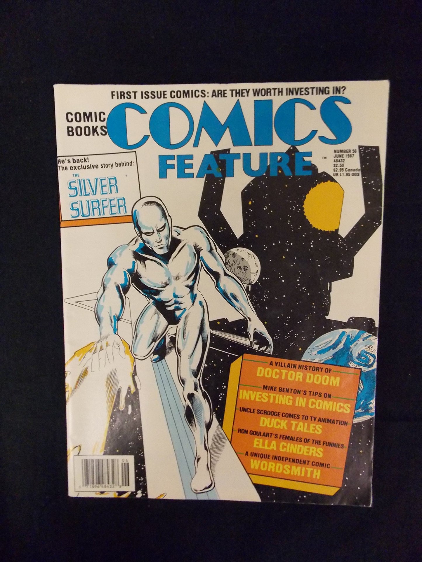 Front cover of Comics Feature #56 — June, published by New Media Publishing, 1987, mint condition ungraded collectible magazine