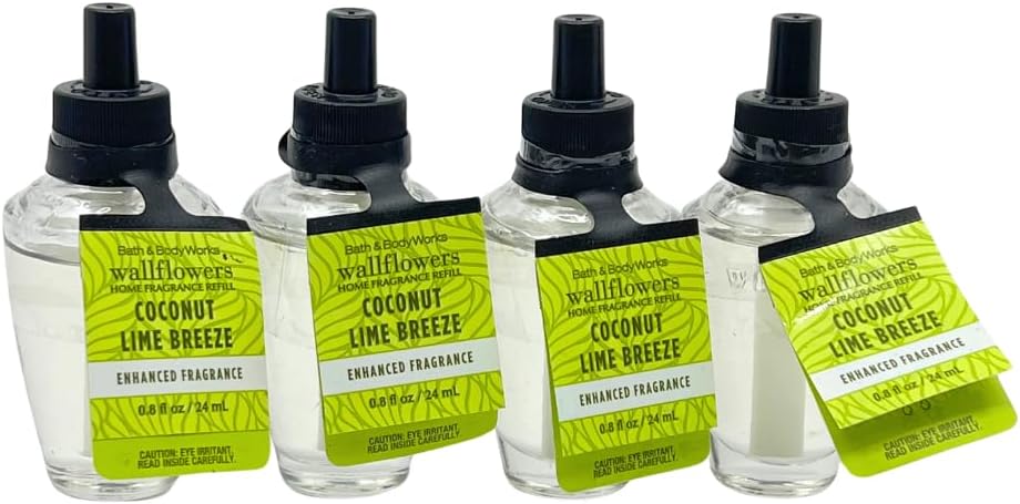COCONUT LIME BREEZE Bath & Body Works Wallflowers Refill 4-Pack