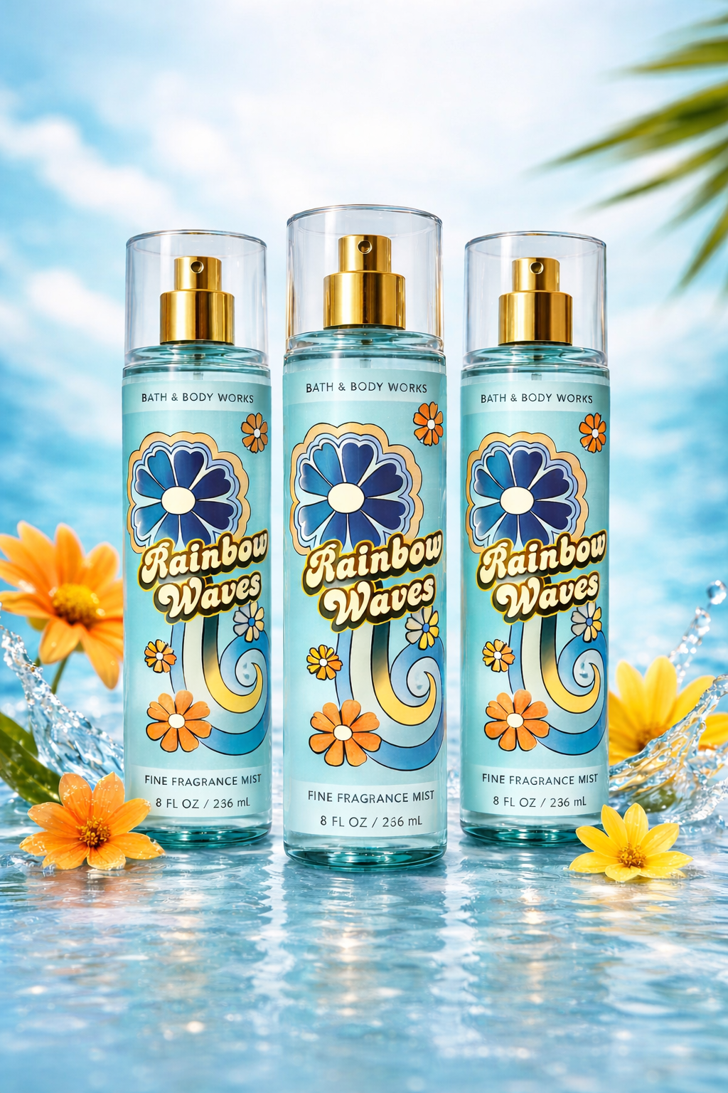 RAINBOW WAVES Fragrance Mist 8 Fl Oz / 236 Ml / 236 Ml (Pack Of 3)