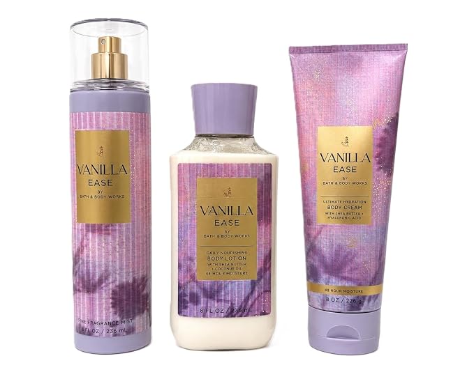 Bath & Body Works VANILLA EASE Body Care Set