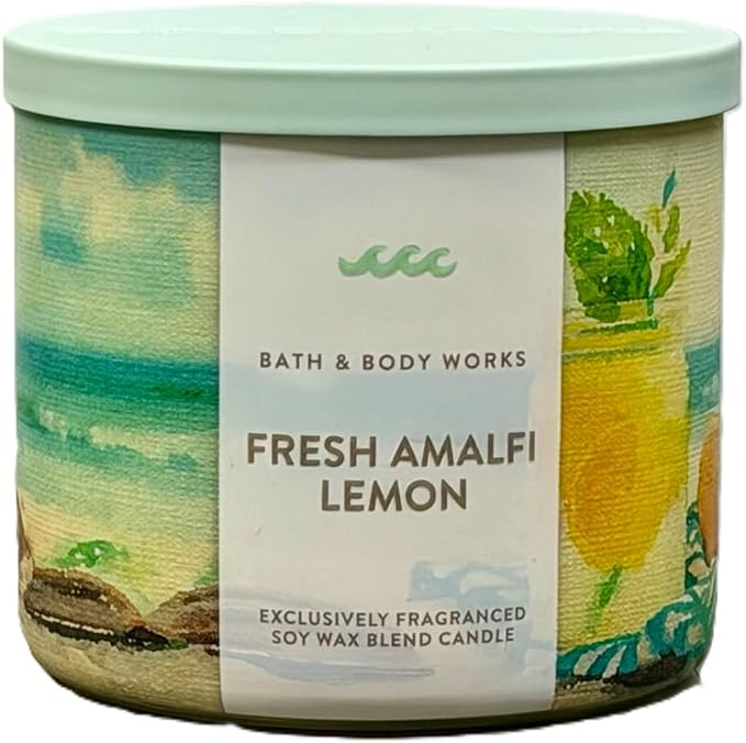 FRESH AMALFI LEMON Bath & Body Works 3 Wick Candle