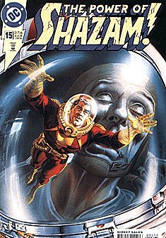 Front cover of The Power of Shazam! #15, published by DC Comics, mint condition ungraded collectible comic book, published in 1996.