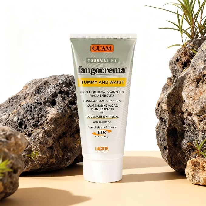 GUAM FIR Hot Firming Stomach Cream with Seaweed & Tourmaline - 150 ml, premium Italian marine skincare presentation