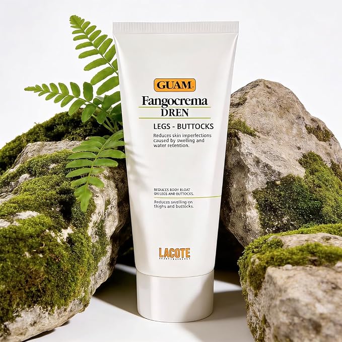 GUAM Fangocrema DREN Seaweed Firming Cream for Heavy-Looking Legs, seaweed body care features and highlights
