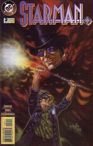 Front cover of Starman #2, published by DC Comics, mint condition ungraded collectible comic book, published in 1995.