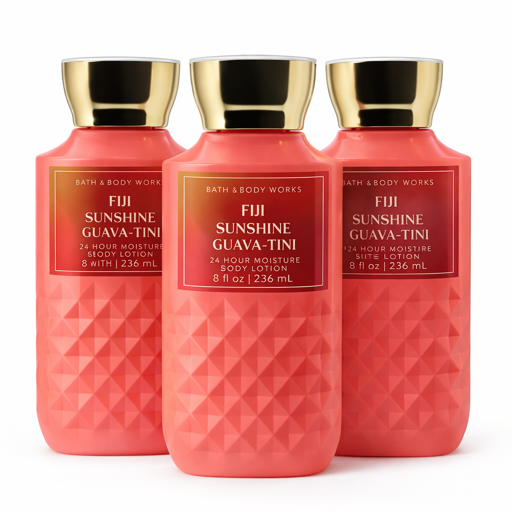 FIJI SUNSHINE GUAVA TINI Bath & Body Works Body Lotion 3-Pack – 8 oz Each | My Wrinkles Gone