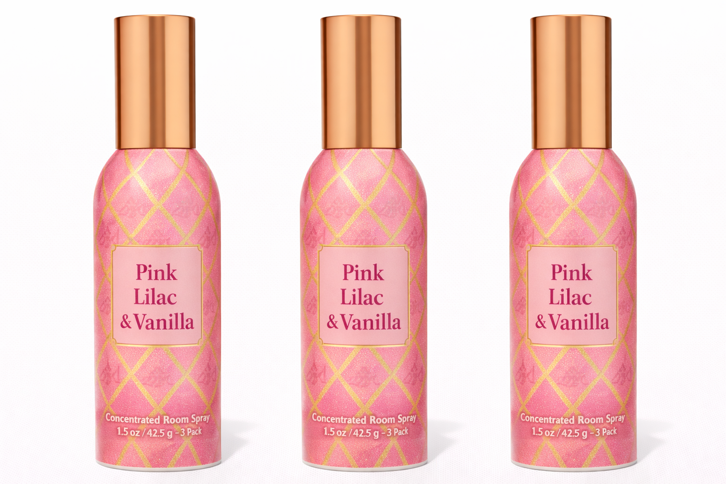 Pink Lilac & Vanilla Room Spray 3-Pack | Long-Lasting Home Fragrance