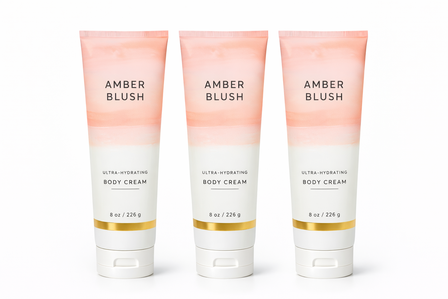 AMBER BLUSH Body Cream 8 oz (Pack of 3) | Ultra Moisturizing