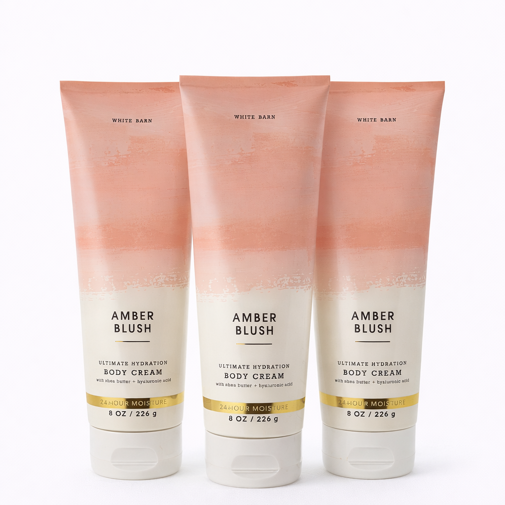 Amber Blush Body Cream 8 Oz / 226 G (Pack Of 3) | Ultra Moisturizing