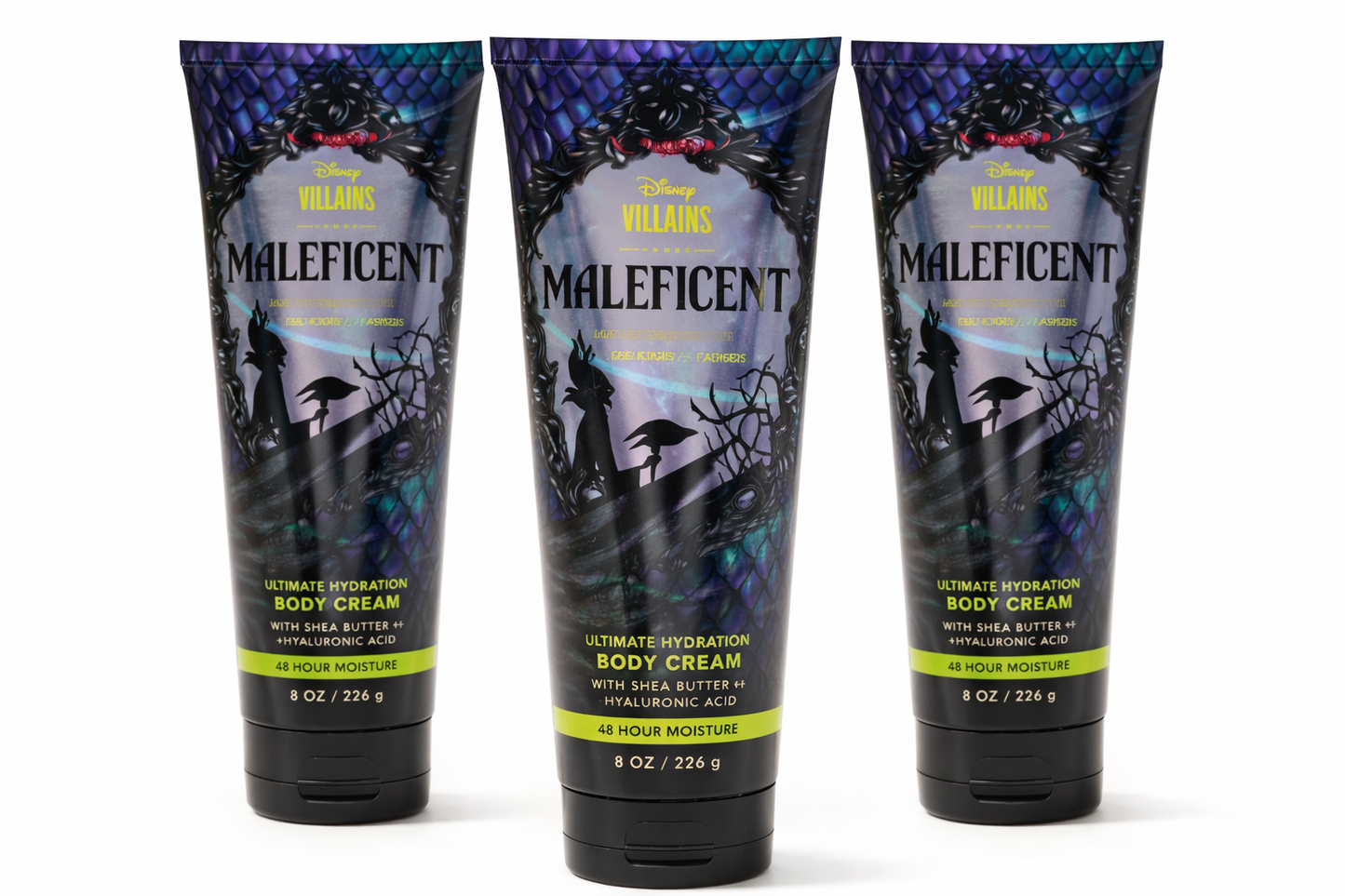 Bath & Body Works MALEFICENT Ultimate Hydration Body Cream 3 Pack 8 oz shea butter hyaluronic acid moisturizer hydrating body care bundle women soft skin | My Wrinkles Gone
