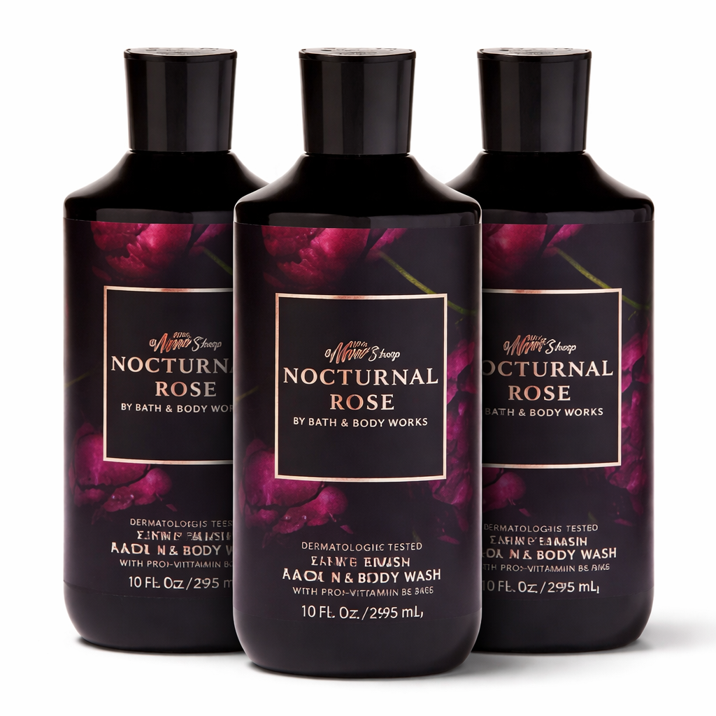 Bath & Body Works Nocturnal Rose 3-in-1 Face & Body Wash 10 oz bottle – men's moisturizing body wash and facial cleanser by My Wrinkles Gone