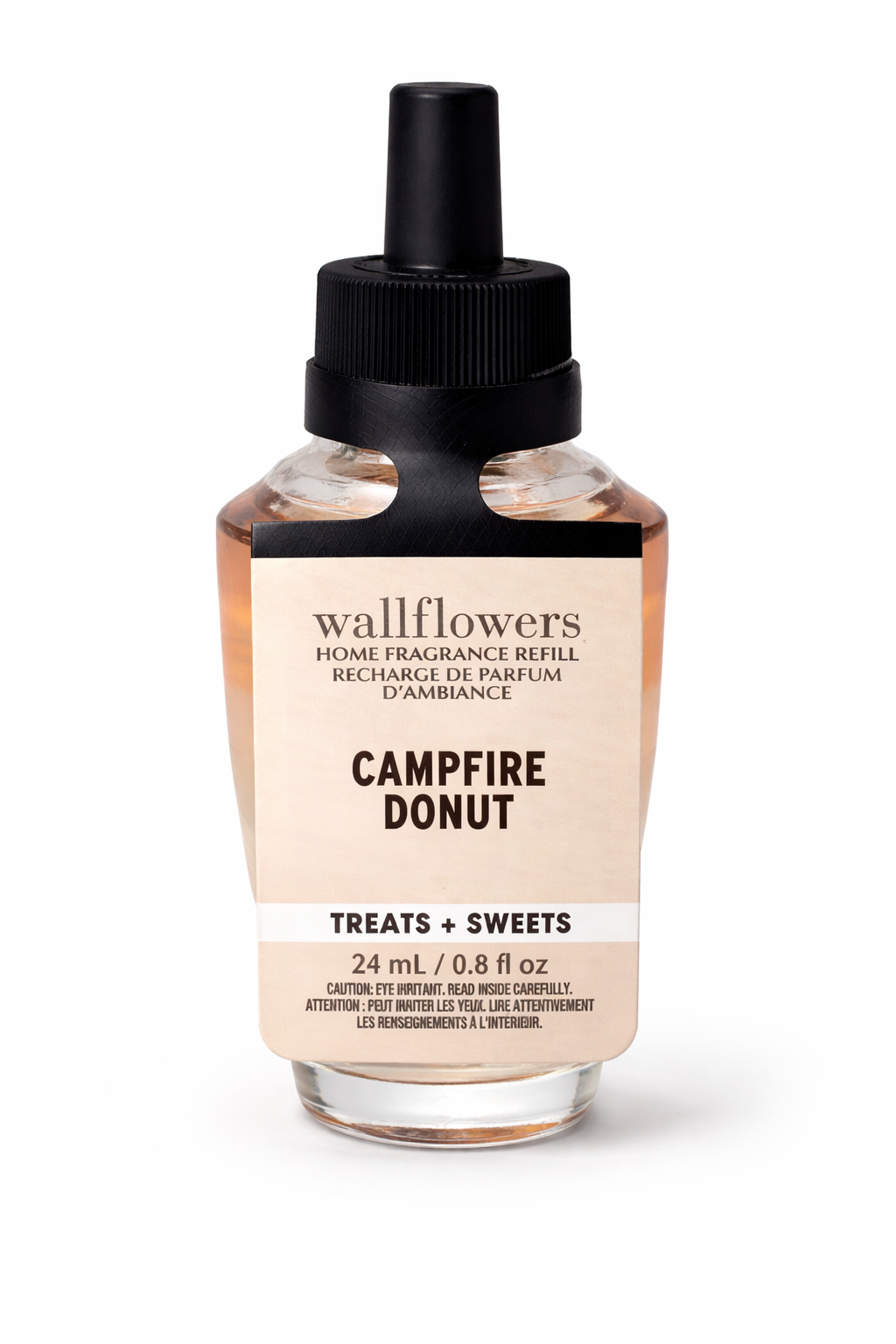 Bath & Body Works Wallflowers Campfire Donut refill 24ml treats and sweets single bottle white background MWG