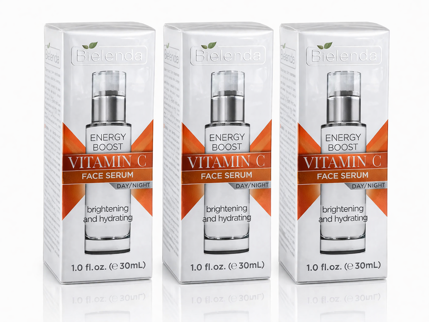 Bielenda Vitamin C Face Serum 3 pack best value bundle 30ml each brightening and hydrating skincare system day night formula My Wrinkles Gone