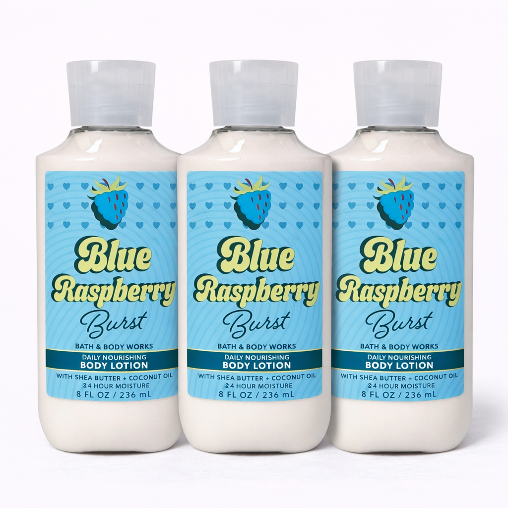 Blue Raspberry Burst Body Lotion 8 Oz / 236 Ml (Pack Of 3)