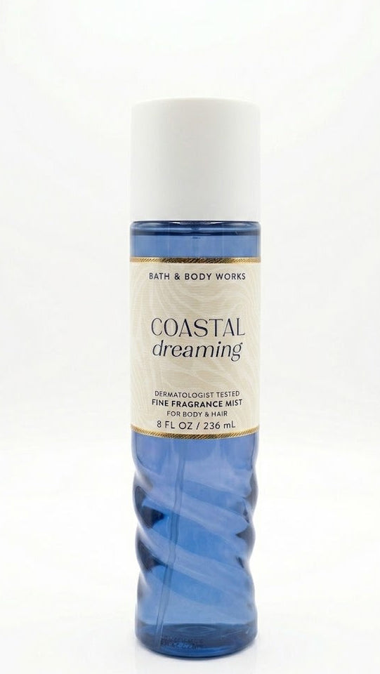 COASTAL DREAMING Bath & Body Works Fine Fragrance Mist 8 oz refreshing body spray with clean coastal fragrance for body and hair