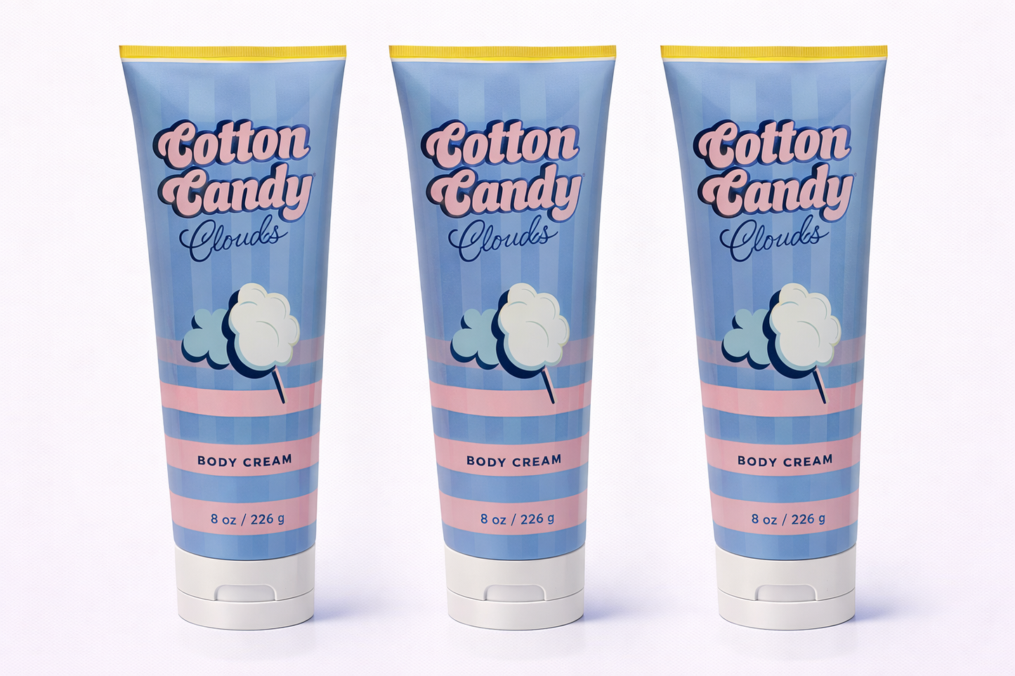 COTTON CANDY CLOUDS Body Cream 8 oz (Pack of 3) | Ultra Moisturizing