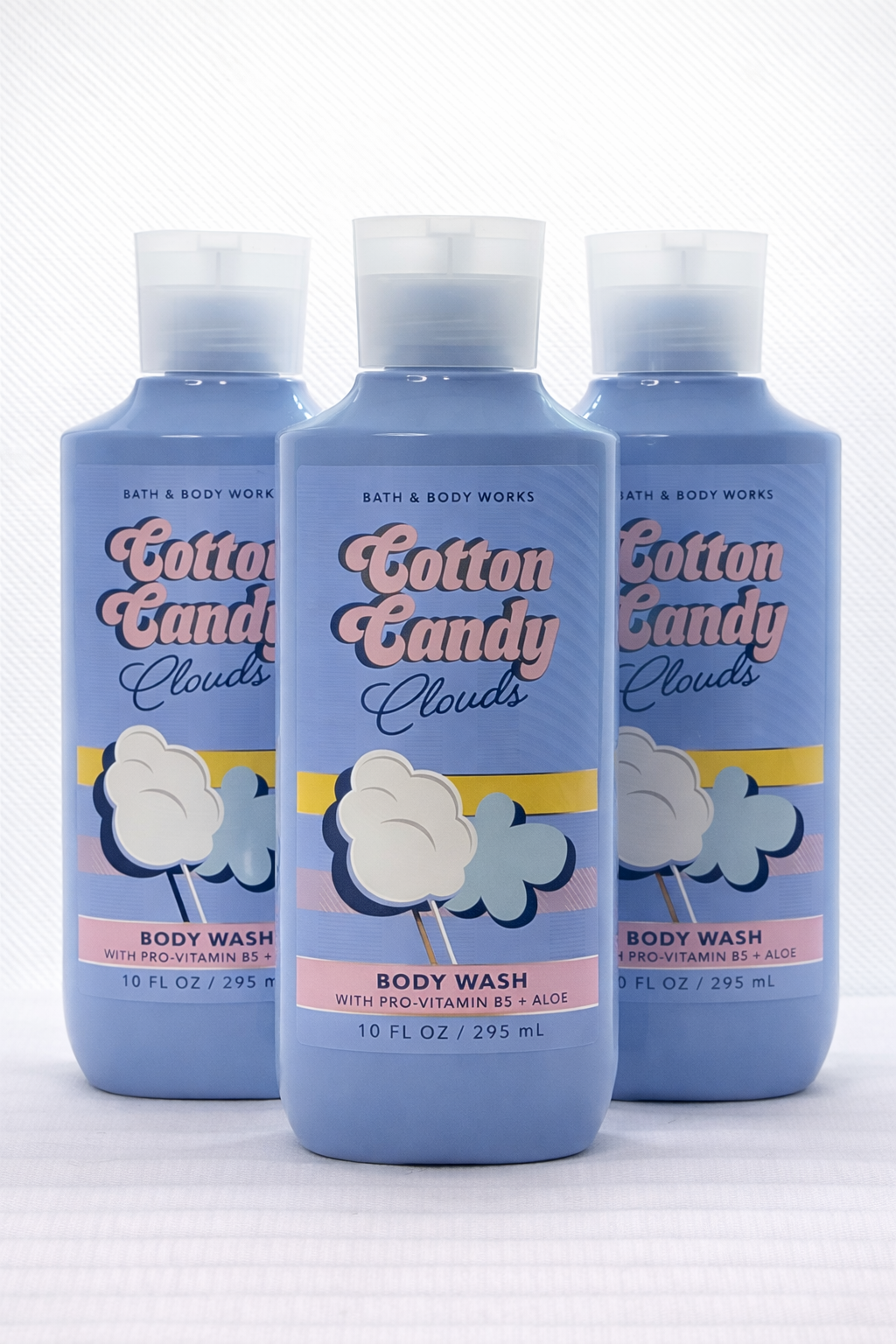 Body Wash Pack of 3 – COTTON CANDY CLOUDS 10 FL OZ / 295 ML | SHOWER GEL – Gentle Daily Cleanser – 10 fl oz Each