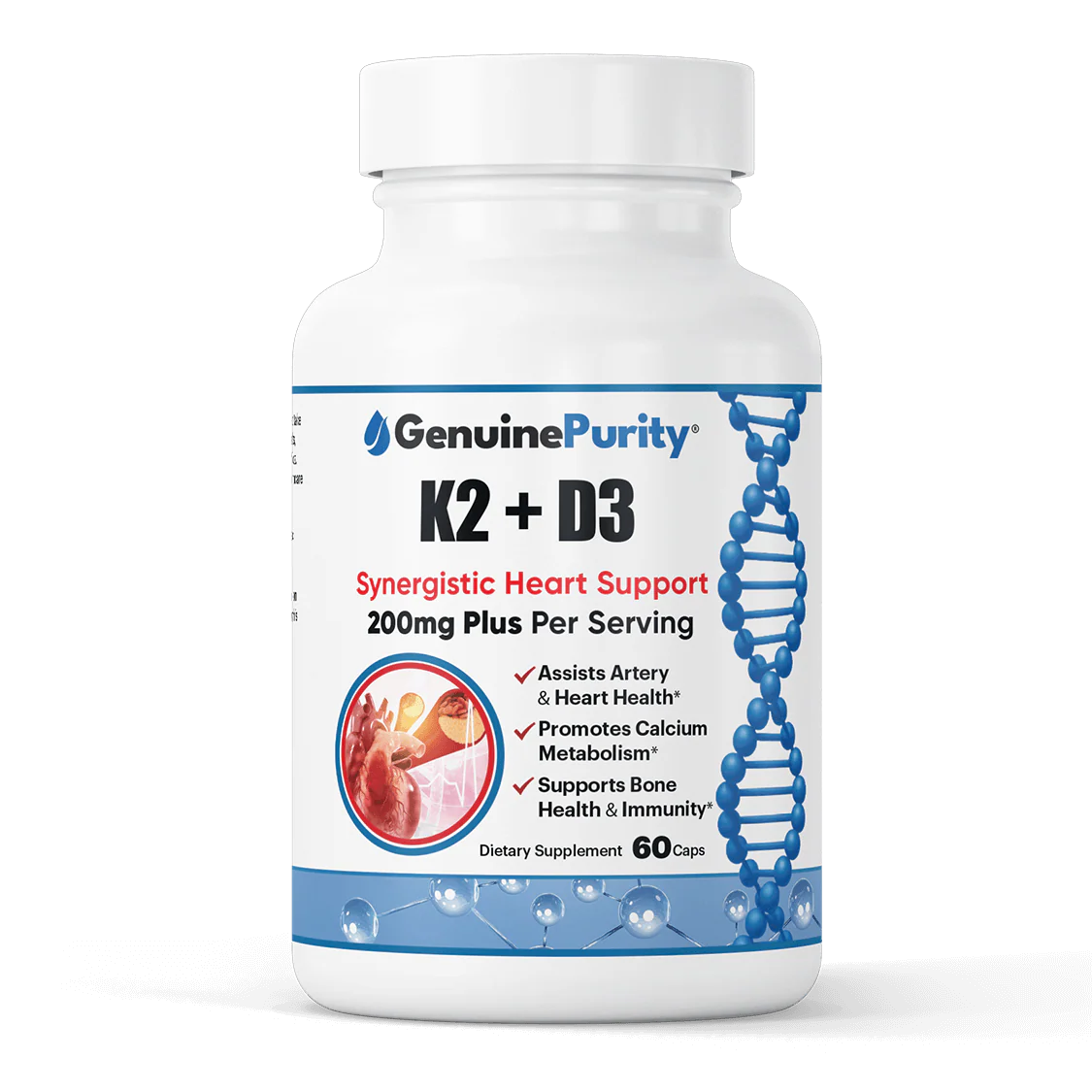 GenuinePurity Liposomal K2 D3 supplement for wellness healthy aging and daily vitality routines