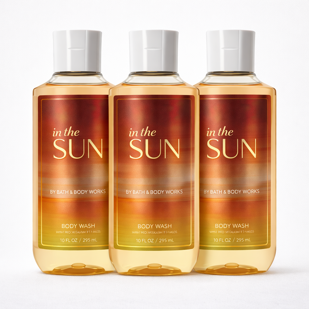 Body Wash Pack of 3 – IN THE SUN 10 FL OZ / 295 ML | SHOWER GEL – Gentle Daily Cleanser – 10 fl oz Each