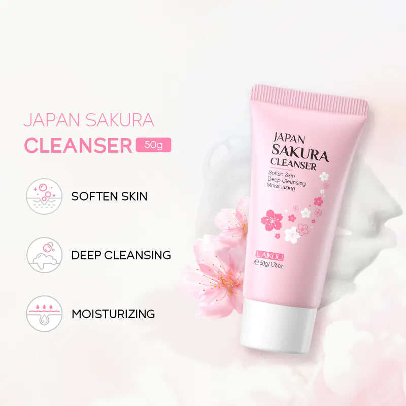 Sakura Hydrating Facial Cleanser – Cherry Blossom Glow Face Wash (50g)