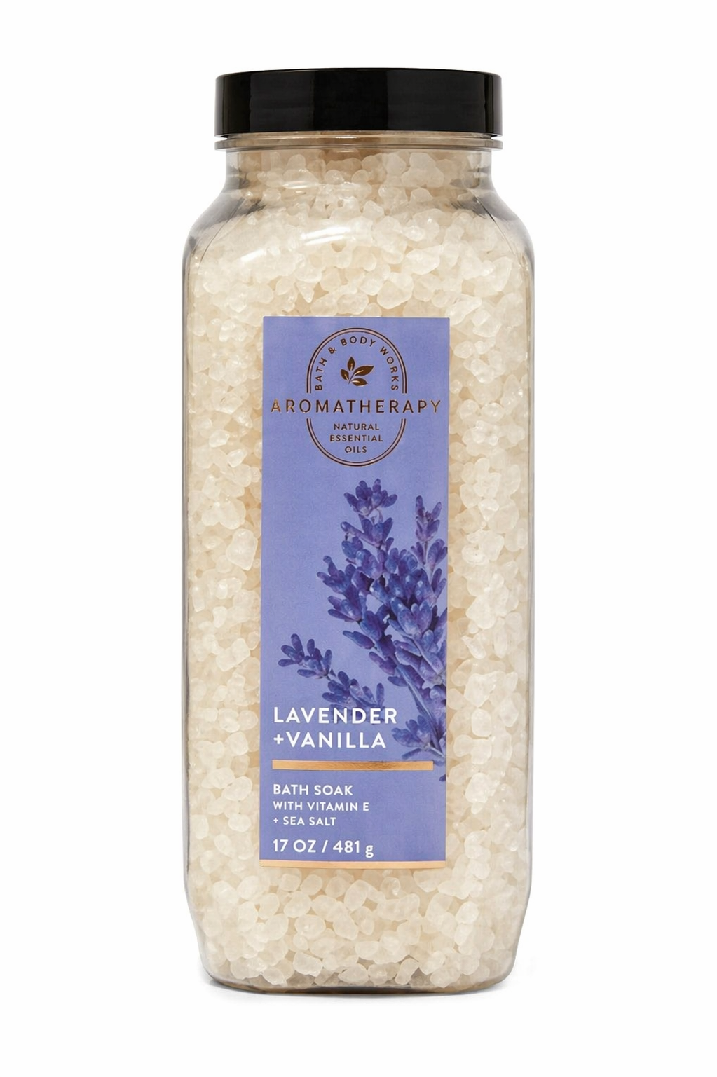 Bath & Body Works lavender vanilla aromatherapy bath soak 17 oz relaxing sleep bath salts with essential oils