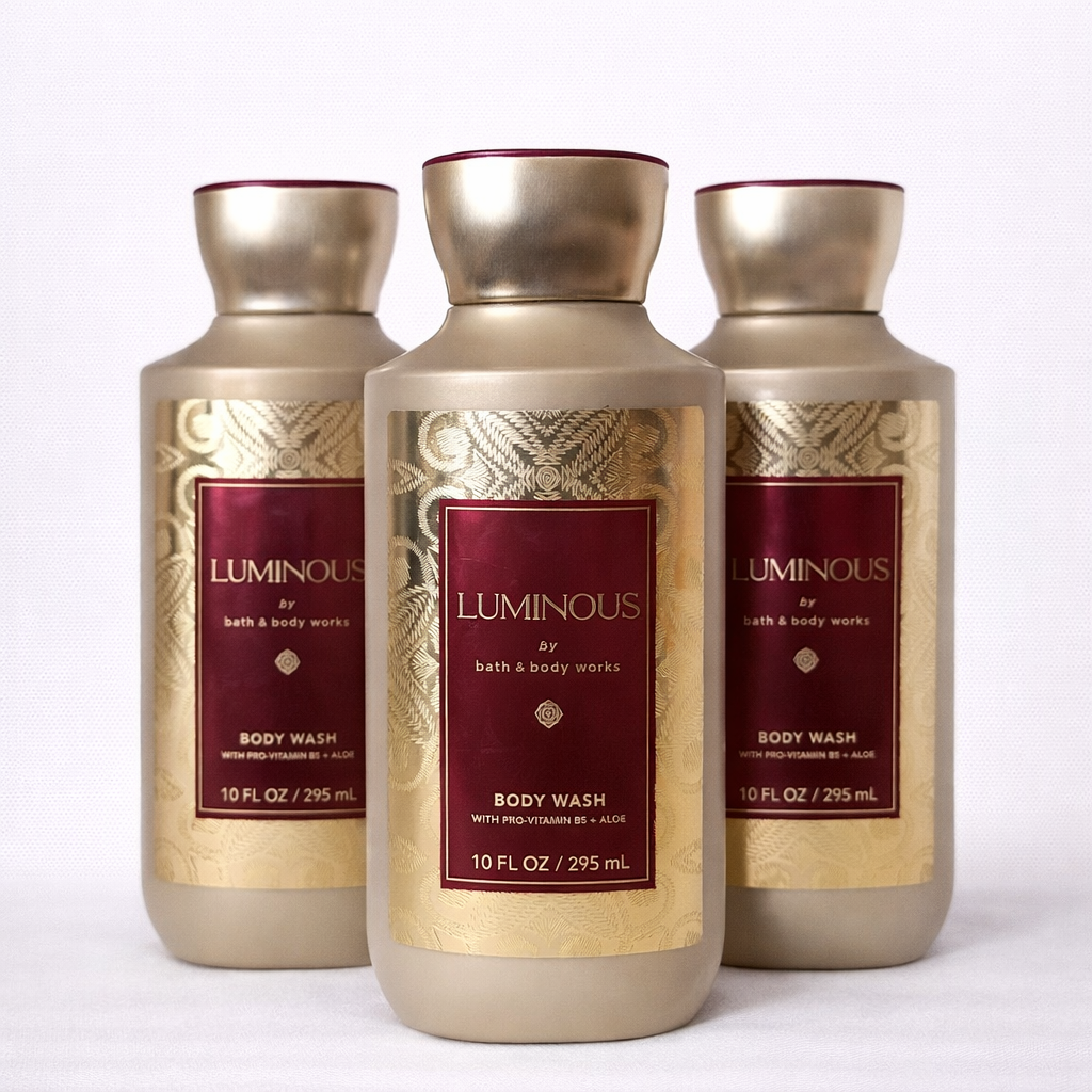 Body Wash Pack of 3 – LUMINOUS 10 FL OZ / 295 ML | SHOWER GEL – Gentle Daily Cleanser – 10 fl oz Each