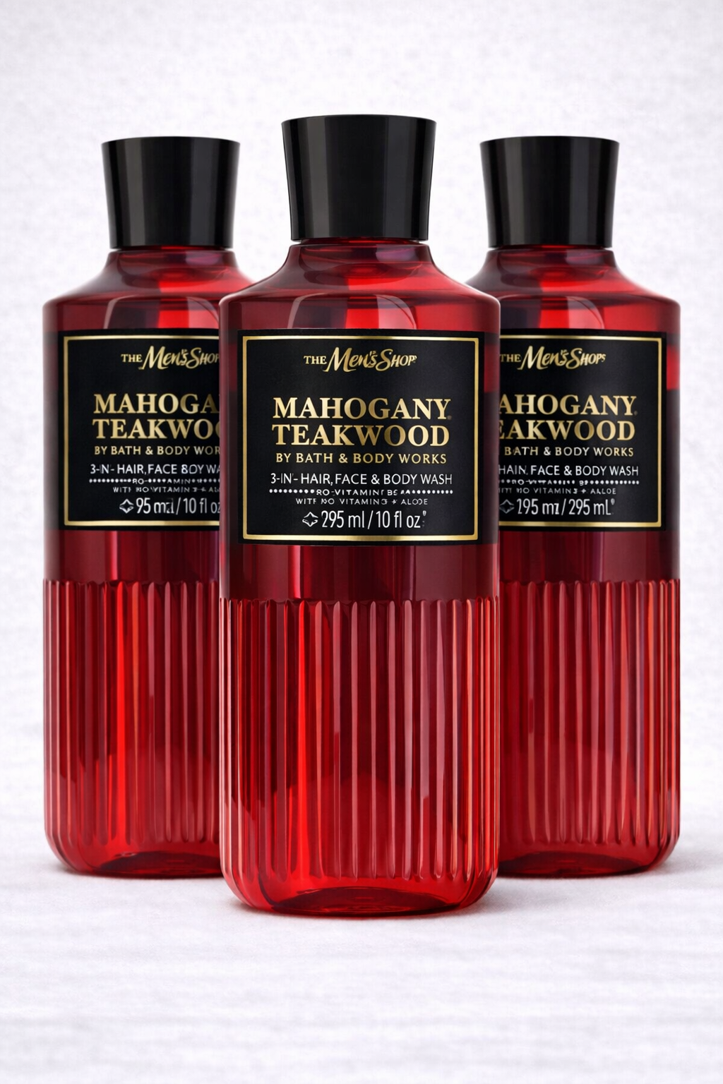 Body Wash Pack of 3 – MAHOGANY TEAKWOOD 10 FL OZ / 295 ML | SHOWER GEL – Gentle Daily Cleanser – 10 fl oz Each