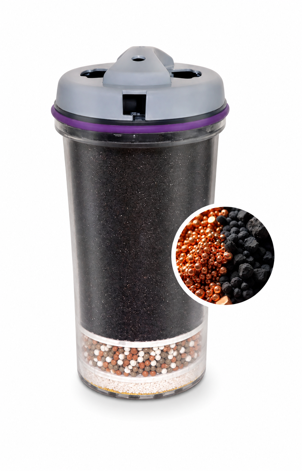 Nikken PiMag Waterfall filter cartridge with copper particles for advanced water filtration and mineral-balanced hydration
