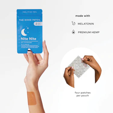 Sleep wellness patch applied on skin for relaxation and deep sleep support The Good Patch My Wrinkles Gone