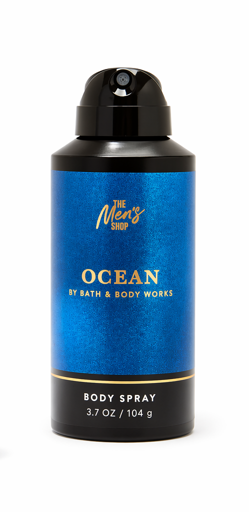 OCEAN Bath & Body Works Body Spray 3.7 oz men fragrance deodorant long lasting scent white background