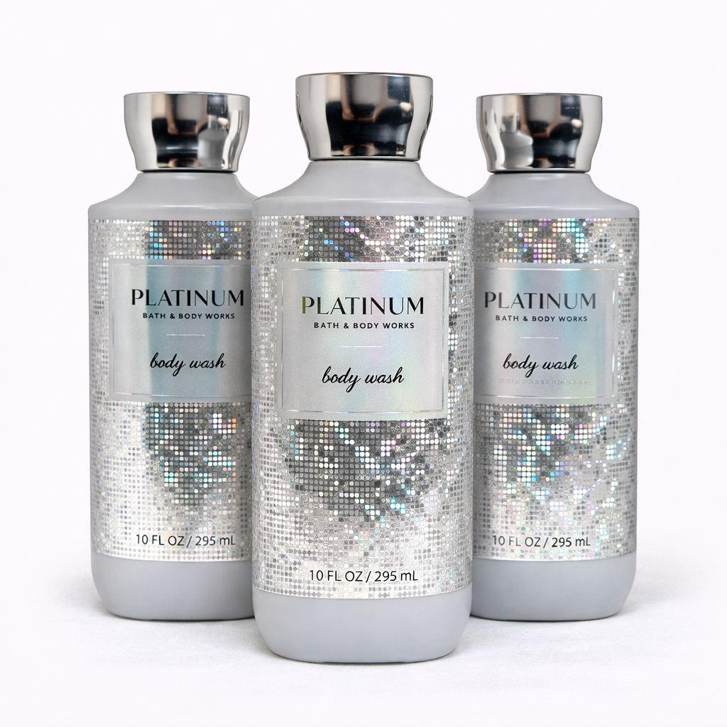 Body Wash Pack of 3 – PLATINUM 10 FL OZ / 295 ML | SHOWER GEL – Gentle Daily Cleanser – 10 fl oz Each