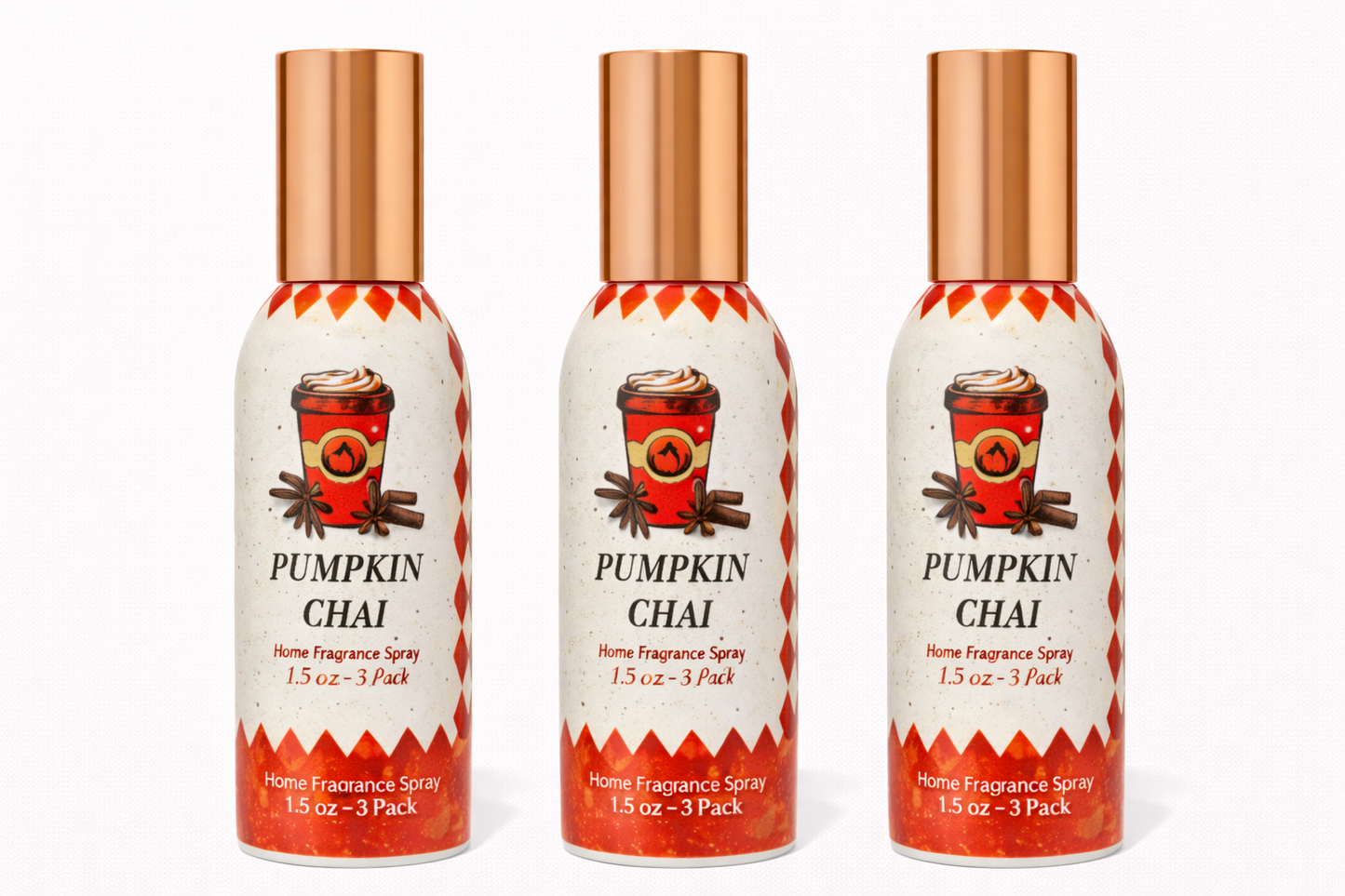 Pumpkin Chai Room Spray 3-Pack | Long-Lasting Home Fragrance