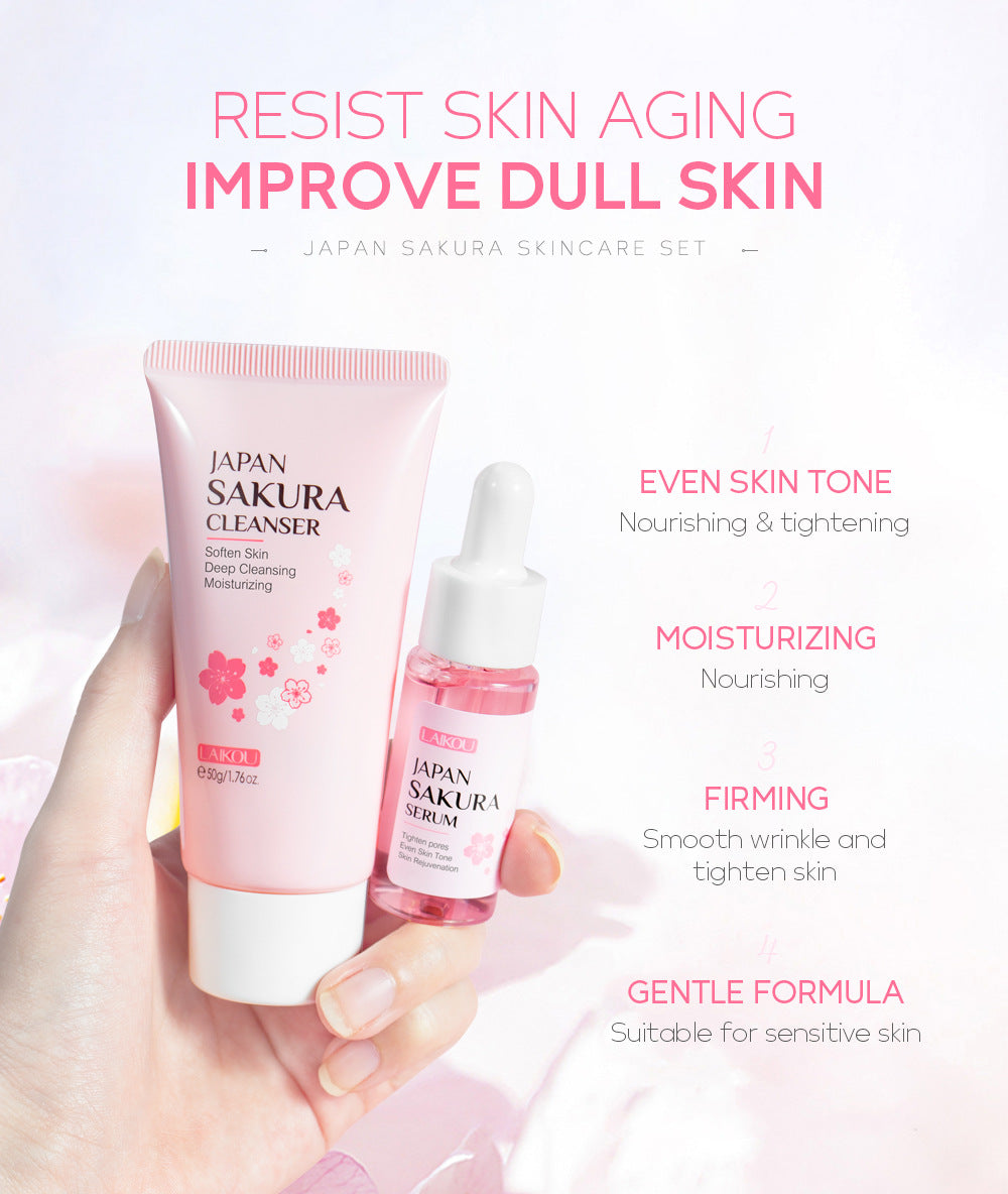 Sakura Glow Skincare Routine Set (4-Step Hydration System)