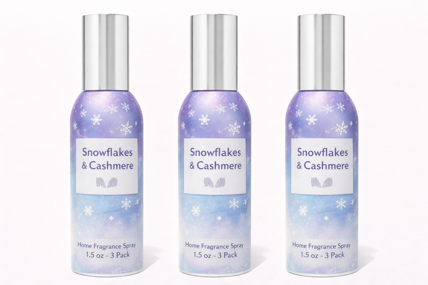 Snowflakes & Cashmere Room Spray 3-Pack | Long-Lasting Home Fragrance