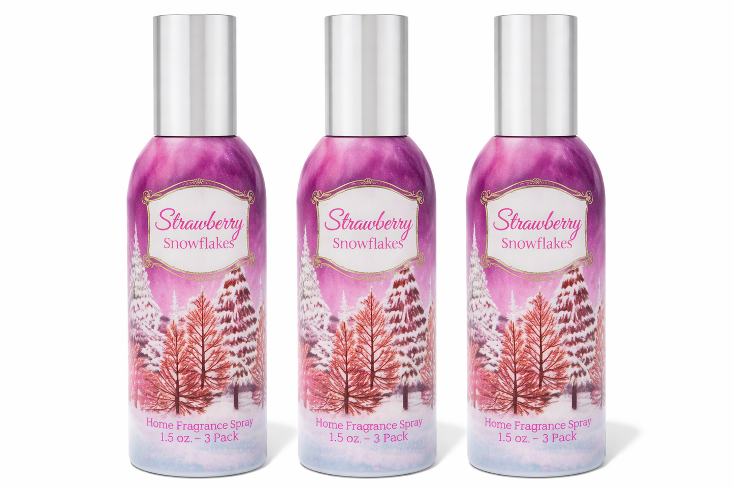 Strawberry Snowflakes Room Spray 3-Pack | Long-Lasting Home Fragrance