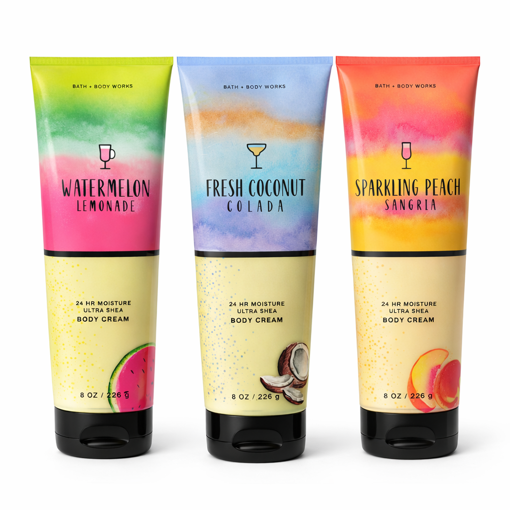 SPECIAL TRIO Bath & Body Works Body Cream 3-Pack – 8 oz Each | My Wrinkles Gone