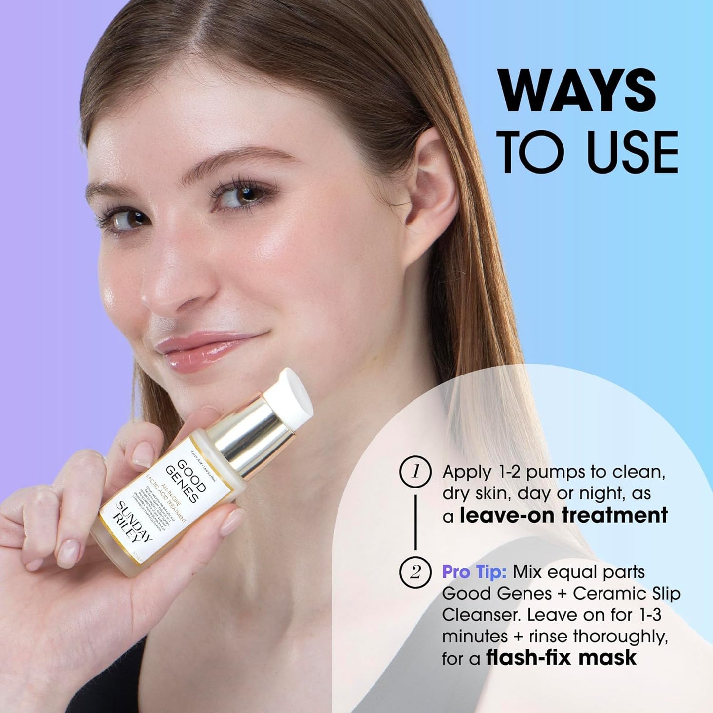 Sunday Riley Good Genes Exfoliating Lactic Acid Serum Brightening Skincare Treatment for Smooth Radiant Skin My Wrinkles Gone