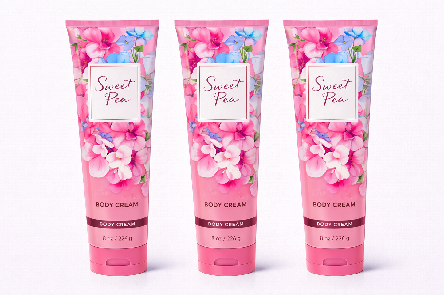 SWEET PEA Body Cream 8 oz (Pack of 3) | Ultra Moisturizing