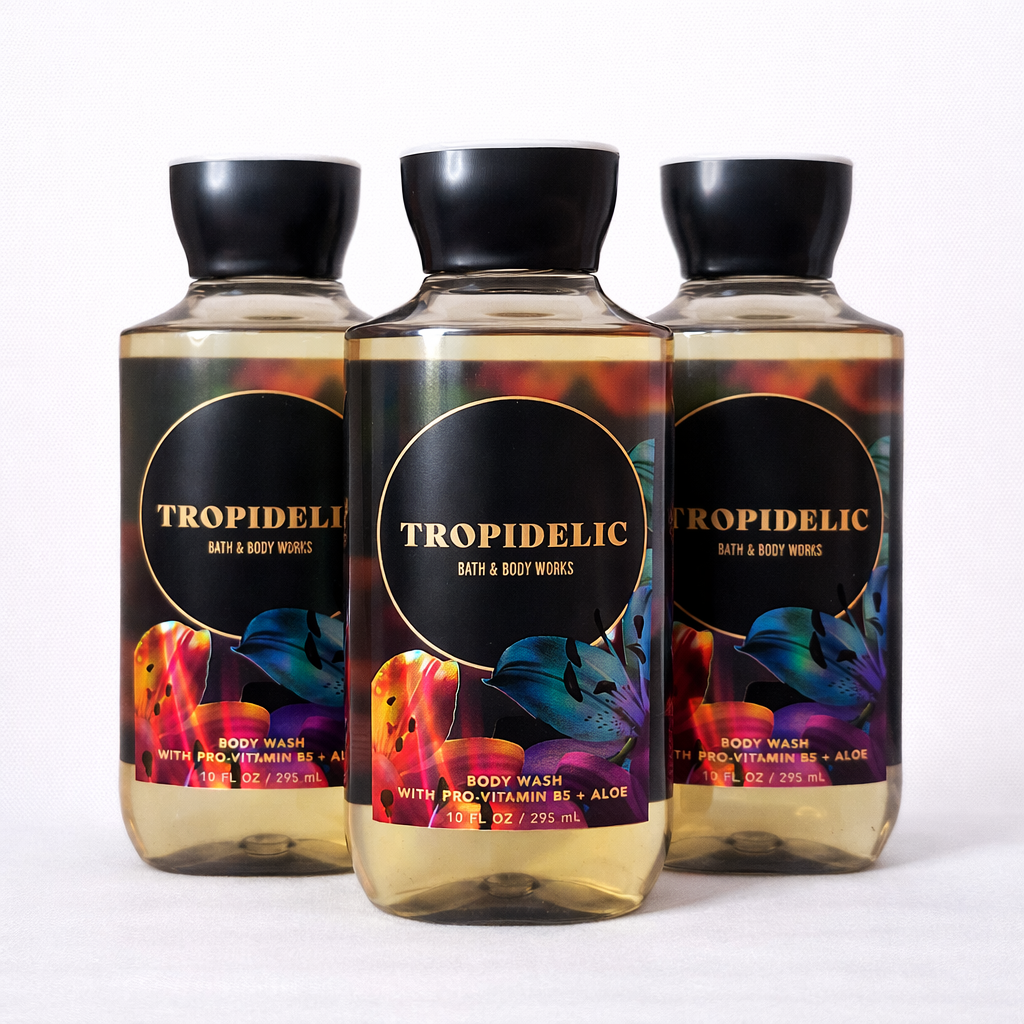 Body Wash Pack of 3 – TROPIDELIC 10 FL OZ / 295 ML | SHOWER GEL – Gentle Daily Cleanser – 10 fl oz Each