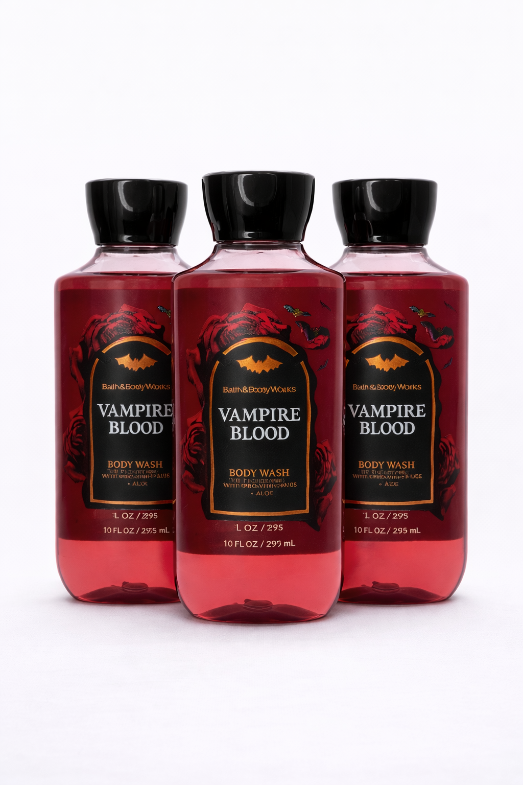 Body Wash Pack of 3 – VAMPIRE BLOOD 10 FL OZ / 295 ML | SHOWER GEL – Gentle Daily Cleanser – 10 fl oz Each