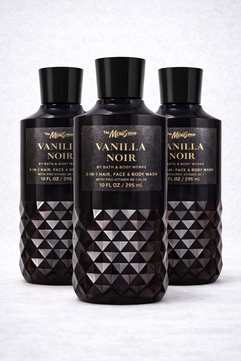 Body Wash Pack of 3 – VANILLA NOIR 10 FL OZ / 295 ML | SHOWER GEL – Gentle Daily Cleanser – 10 fl oz Each