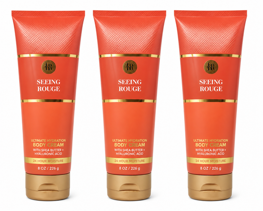 SEEING ROUGE Bath & Body Works Body Cream 3 Pack