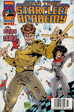 Front cover of Star Trek: Starfleet Academy #8, published by Marvel Comics, mint condition ungraded collectible comic book, published in 1997.
