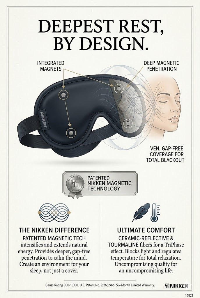 Nikken Kenko PowerSleep Mask – Magnetic Sleep Comfort & Relaxation