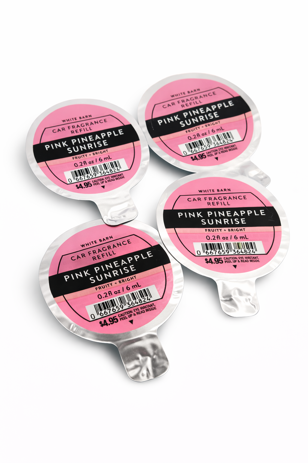 Bath & Body Works TWISTED PEPPERMINT car fragrance refill 4 pack air freshener long lasting scent for car MWG