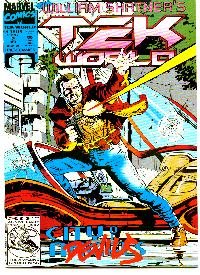 Front cover of TekWorld #2, published by Tekno Comix, mint condition ungraded collectible comic book, published in 1992.