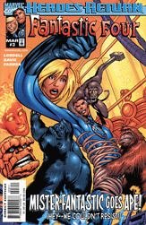 Front cover of Fantastic Four: Heroes Return, published by Marvel Comics, mint condition ungraded collectible comic book, published in 1998.