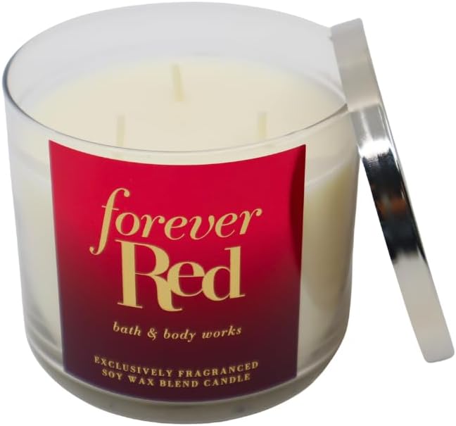 FOREVER RED Bath & Body Works 3 Wick Candle alternate view 4
