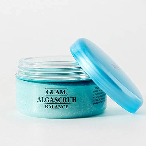 GUAM Algascrub Balance Sea Salt & Seaweed Body Scrub - 11 oz, product packaging and container